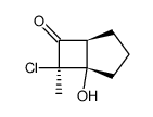 (1RS,5RS,7SR)-7-chloro-1-hydroxy-7-methylbicyclo[3.2.0]heptan-6-one Structure