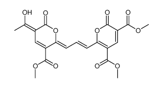 3'-acetyl-3,5,5'-trismethoxycarbonylglaucyrone Structure