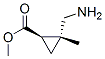 Cyclopropanecarboxylic acid, 2-(aminomethyl)-2-methyl-, methyl ester, cis- structure