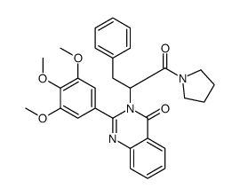 3-(1-oxo-3-phenyl-1-pyrrolidin-1-ylpropan-2-yl)-2-(3,4,5-trimethoxyphenyl)quinazolin-4-one Structure