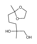 2-(4,5-Dihydroxy-4-methylpentyl)-2-methyl-1,3-dioxolane Structure