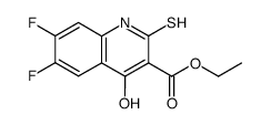 6,7-Difluoro-4-hydroxy-2-mercaptoquinoline-3-carboxylicacidethylester Structure