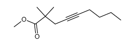 2,2-dimethyl-non-4-ynoic acid methyl ester结构式