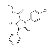 1-(4-chlorophenyl)-3-phenyl-5-carbethoxyhydantoin结构式