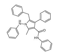 5-Benzyl-2-methyl-4-phenyl-1-phenylamino-1H-pyrrole-3-carboxylic acid phenylamide Structure