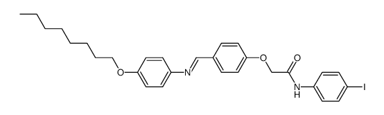 N-(4-Iodo-phenyl)-2-(4-{[(E)-4-octyloxy-phenylimino]-methyl}-phenoxy)-acetamide结构式