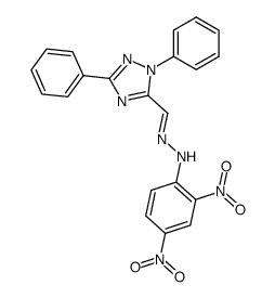 N-(2,4-Dinitro-phenyl)-N'-[1-(2,5-diphenyl-2H-[1,2,4]triazol-3-yl)-meth-(E)-ylidene]-hydrazine Structure