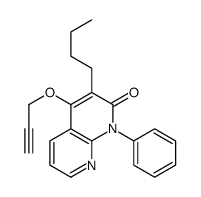 3-butyl-1-phenyl-4-prop-2-ynoxy-1,8-naphthyridin-2-one结构式