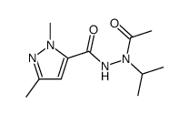 2,5-Dimethyl-2H-pyrazole-3-carboxylic acid N'-acetyl-N'-isopropyl-hydrazide Structure