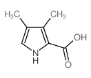 3,4-二甲基-1H-吡咯-2-羧酸结构式