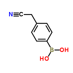 [4-(Cyanomethyl)phenyl]boronic acid structure