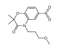 4-(3-methoxy-propyl)-2,2-dimethyl-6-nitro-4H-benzo[1,4]oxazin-3-one结构式