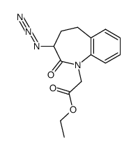 ethyl 3-azido-2,3,4,5-tetrahydro-1H-(1)benzazepin-2-one-1-acetate结构式