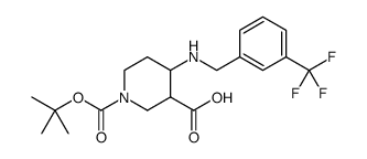 1,3-Piperidinedicarboxylic acid, 4-[[[3-(trifluoromethyl)phenyl]methyl]amino]-, 1-(1,1-dimethylethyl) ester Structure