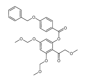 2-methoxy-1-[2-(p-benzyloxybenzoyloxy)-4,6-bis(methoxymethyloxy)phenyl]ethanone结构式