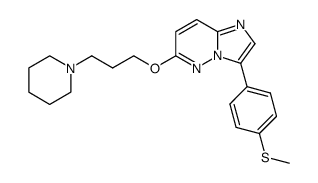 3-(4-methylsulfanyl-phenyl)-6-(3-piperidin-1-yl-propoxy)-imidazo[1,2-b]pyridazine结构式