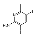 2-氨基-3,5-二碘-6-甲基吡啶结构式