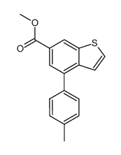 methyl 4-(4-methylphenyl)benzothiophene-6-carboxylate结构式