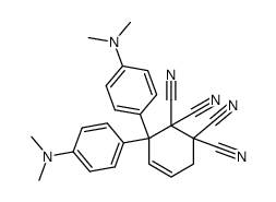 3,3-Bis-(4-dimethylamino-phenyl)-cyclohex-4-ene-1,1,2,2-tetracarbonitrile结构式