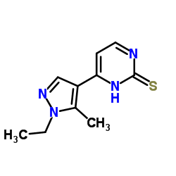 4-(1-ETHYL-5-METHYL-1H-PYRAZOL-4-YL)-PYRIMIDINE-2-THIOL Structure