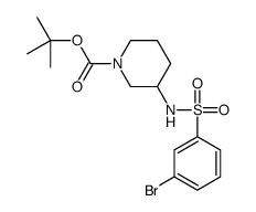 tert-butyl (3R)-3-[(3-bromophenyl)sulfonylamino]piperidine-1-carboxylate Structure