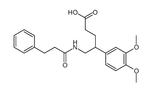 4-<3.4-Dimethoxy-phenyl>-5-hydrocinnamoylamino-pentansaeure结构式