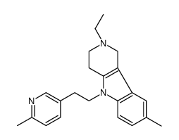 2-ethyl-8-methyl-5-[2-(6-methylpyridin-3-yl)ethyl]-3,4-dihydro-1H-pyrido[4,3-b]indole Structure