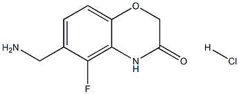 6-(aminomethyl)-5-fluoro-2H-benzo[b][1,4]oxazin-3(4H)-one hydrochloride结构式