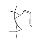 (Z)-3-((1S,1'R,2R)-2',2',3,3-tetramethyl-[1,1'-bi(cyclopropan)]-2-yl)acrylonitrile Structure