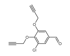 3-chloro-4,5-dipropargyloxybenzaldehyde结构式