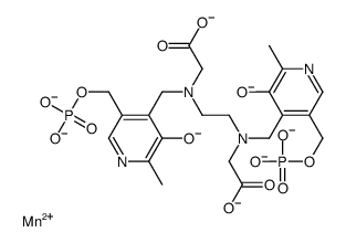 2-[2-[carboxylatomethyl-[[2-methyl-3-oxido-5-(phosphonatooxymethyl)pyridin-4-yl]methyl]amino]ethyl-[[2-methyl-3-oxido-5-(phosphonatooxymethyl)pyridin-4-yl]methyl]amino]acetate,manganese(2+)结构式