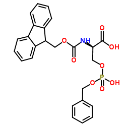 FMOC-D-SER(PO(OBZL)OH)-OH structure