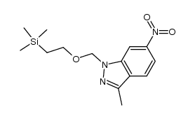 3-methyl-6-nitro-1-((2-(trimethylsilyl)ethoxy)methyl)-1H-indazole结构式