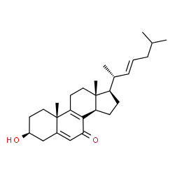 3-hydroxycholesta-5,8,22-trien-7-one Structure