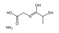 azane,2-(2-sulfanylpropanoylamino)acetic acid结构式