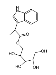 (S)-α-Methyl-1H-indole-3-acetic acid 1-deoxy-D-arabinitol-1-yl ester结构式