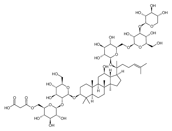 malonylginsenoside Ra3结构式