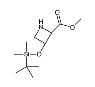 (2S,3S)-3-[(叔丁基二甲基甲硅烷基)氧基]氮杂丁烷-2-羧酸甲酯结构式