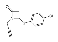 4-(4-chlorophenyl)sulfanyl-1-prop-2-ynylazetidin-2-one结构式