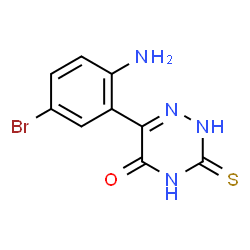 6-(2-Amino-5-bromophenyl)-3-thioxo-3,4-dihydro-1,2,4-triazin-5(2H)-one结构式