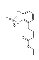 ethyl 4-(3-methoxy-2-((methylsulfonyl)oxy)phenyl)butanoate Structure