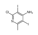 2-Chloro-3,5-diiodo-6-methyl-4-pyridinamine结构式