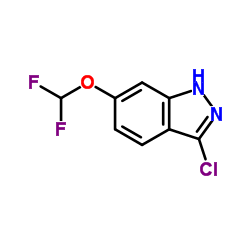 3-Chloro-6-(difluoromethoxy)-1H-indazole Structure