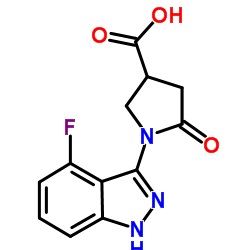 1-(4-fluoro-1H-indazol-3-yl)-5-oxo-pyrrolidine-3-carboxylic acid Structure