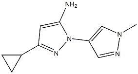 3-cyclopropyl-1'-methyl-1'H-[1,4'-bipyrazol]-5-amine结构式