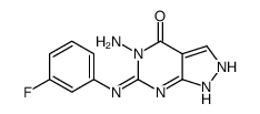 5-amino-6-(3-fluoroanilino)-1H-pyrazolo[3,4-d]pyrimidin-4-one Structure