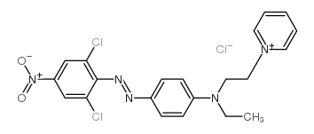 1-[2-[[4-[(2,6-二氯-4-硝基苯基)偶氮]苯基]乙氨基]乙基]吡啶氯化盐结构式