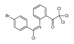 Benzenecarboximidoyl chloride,4-bromo-N-[2-(trichloroacetyl)phenyl]- (9CI) picture