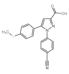 1-(4-Cyano-phenyl)-5-(4-methylsulfanyl-phenyl)-1H-pyrazole-3-carboxylic acid picture