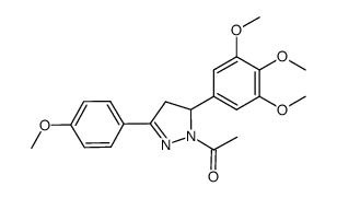 1-(3-(4-methoxyphenyl)-5-(3,4,5-trimethoxyphenyl)-4,5-dihydro-1H-pyrazol-1-yl)ethanone Structure